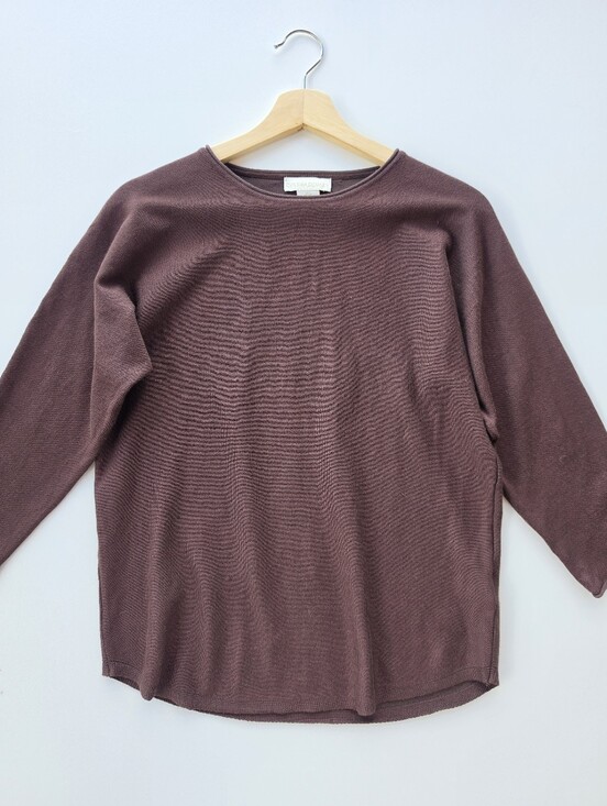 Cynthia Rowley Tops - Cynthia Rowley Chocolate Brown Batwing Sleeve Knit Top